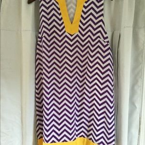 Mud pie purple & gold dress size large